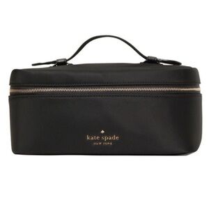 NWT Kate Spade Chelsea Travel Makeup Cosmetic Black Nylon Bag